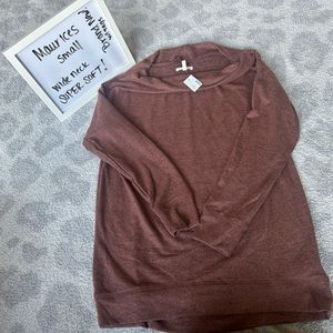 Brand new! Super soft!! Long sleeve wide neck sweater.Maurices small.